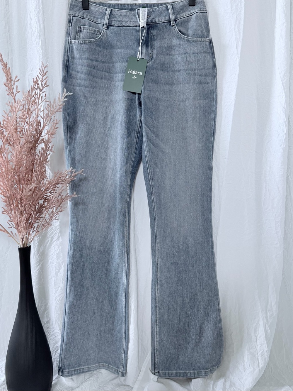 HALARA Mid Rise Light Blue Bootcut Jeans